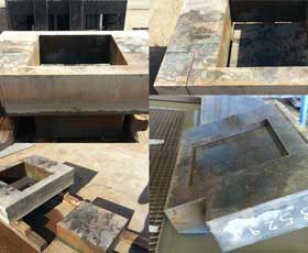 Sečenje čelika - ploča 220 mm water jet