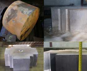 Materijal 13 Hrom debljina 225mm precni 378mm water jet